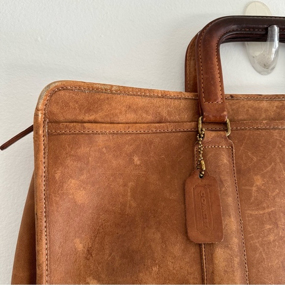 Vintage Coach Briefcase Handbag Brown Leather - Picture 9 of 16